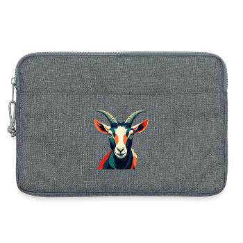Ziege Cartoon Figur Buntes Haustier Tier - Laptoptasche 13" - Grau meliert - Vorne