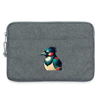 Blauhäher Zeichentrickfigur Buntes Haustier Tier - Laptoptasche 13" - Grau meliert - Vorne