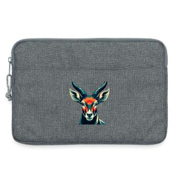 Antilope Zeichentrickfigur Buntes Haustier Tier - Laptoptasche 13" - Grau meliert - Vorne