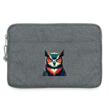 Eule Cartoon Figur Buntes Haustier Tier - Laptoptasche 13" - Grau meliert - Vorne
