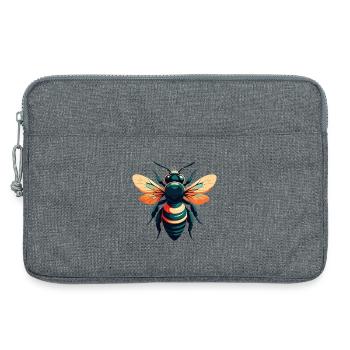 Bee Cartoon Character Colorful Pet Animal - Laptop bag 13" - heather grey - Front