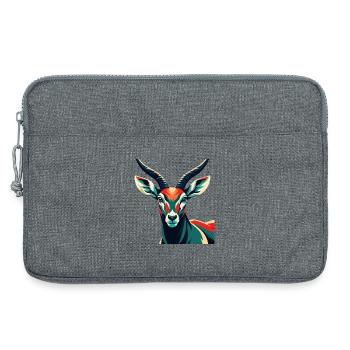 Antilope Zeichentrickfigur Buntes Haustier Tier - Laptoptasche 13" - Grau meliert - Vorne