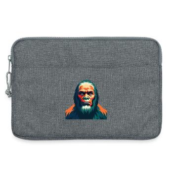 Big Foot Cartoon Figur Buntes Haustier Tier - Laptoptasche 13" - Grau meliert - Vorne