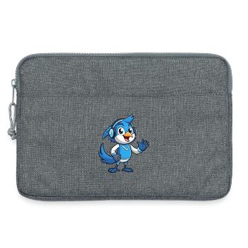Blue Jay Lustige Cartoon Figur Kopfhörer Musik - Laptoptasche 13" - Grau meliert - Vorne