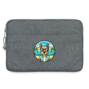 Thai Ridgeback Hund Rasse Cartoon Sonnenbrille Strand - Laptoptasche 13" - Grau meliert - Vorne