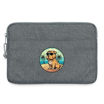 Shar Pei Hunderasse Cartoon Sonnenbrille Strand - Laptoptasche 13" - Grau meliert - Vorne
