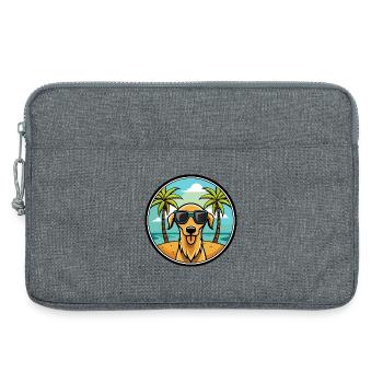 Sloughi Hunderasse Cartoon Sonnenbrille Strand - Laptoptasche 13" - Grau meliert - Vorne