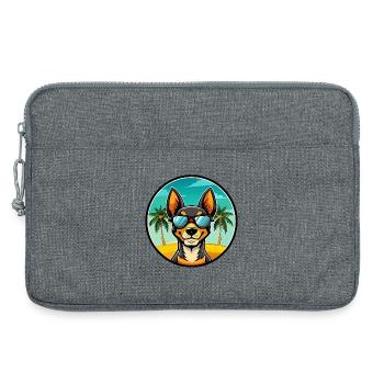 Spielzeug Manchester Terrier Hunderasse Cartoon Strand - Laptoptasche 13" - Grau meliert - Vorne