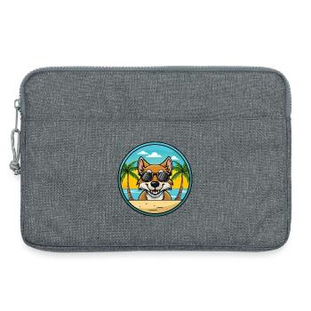 Tiroler Bracke Hunderasse Cartoon Sonnenbrille Strand - Laptoptasche 13" - Grau meliert - Vorne