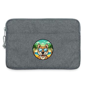 Russischer Jagdhund Rasse Cartoon Sonnenbrille Strand - Laptoptasche 13" - Grau meliert - Vorne