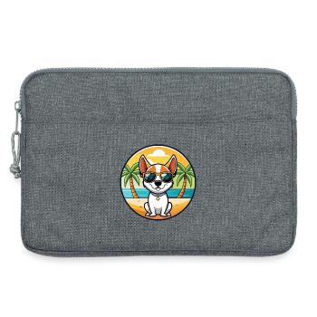 Rat Terrier Hund Rasse Cartoon Sonnenbrille Strand - Laptoptasche 13" - Grau meliert - Vorne