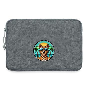 Pudelpointer Chien Race Dessin Animé Lunettes De Soleil Plage - Sacoche pour ordinateur portable 13 pouces - gris chiné - Devant