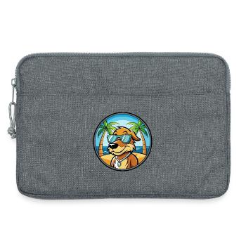 Poitevin Hound Hund Rasse Cartoon Sonnenbrille Strand - Laptoptasche 13" - Grau meliert - Vorne