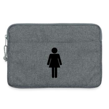 Frau - Laptoptasche 13" - Grau meliert - Vorne