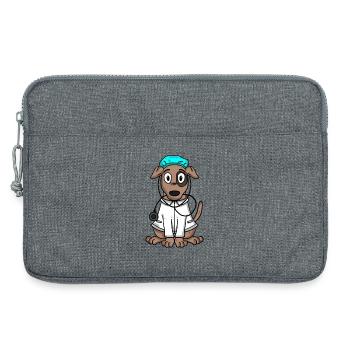 Hund Arzt - Laptoptasche 13" - Grau meliert - Vorne