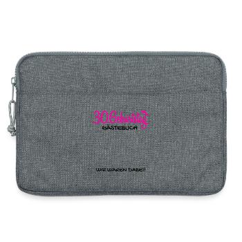 30 Geburtstag Gästebuch Deko Geschenk - Laptoptasche 13" - Grau meliert - Vorne