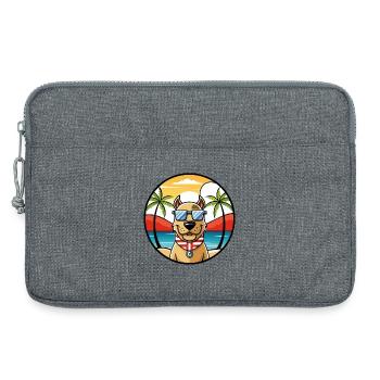 Norwegischer Windhund Rasse Cartoon Sonnenbrille Strand - Laptoptasche 13" - Grau meliert - Vorne