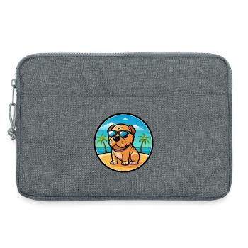 Miniatur Shar Pei Hunderasse Cartoon Sonnenbrille - Laptoptasche 13" - Grau meliert - Vorne