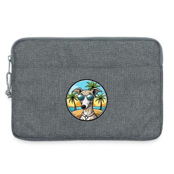 Italienischer Windhund Hunderasse Cartoon Sonnenbrille Strand - Laptoptasche 13" - Grau meliert - Vorne