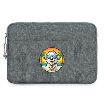 Maremma Schäferhund Rasse Cartoon Sonnenbrille Strand - Laptoptasche 13" - Grau meliert - Vorne