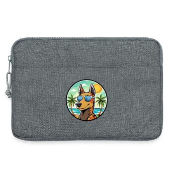 Manchester Terrier Hunderasse Cartoon Sonnenbrille - Laptoptasche 13" - Grau meliert - Vorne