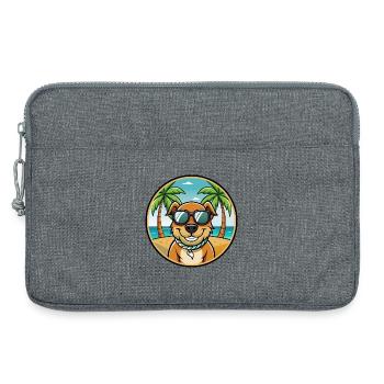Majestätische Baumhund Hunderasse Cartoon Sonnenbrille - Laptoptasche 13" - Grau meliert - Vorne