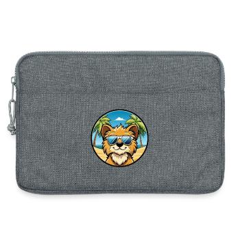 Lowchen Petit Lion Chien Race Dessin Animé Lunettes de Soleil - Sacoche pour ordinateur portable 13 pouces - gris chiné - Devant