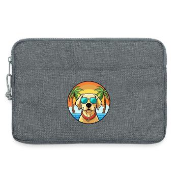 Labrador Retriever Hunderasse Cartoon Sonnenbrille - Laptoptasche 13" - Grau meliert - Vorne