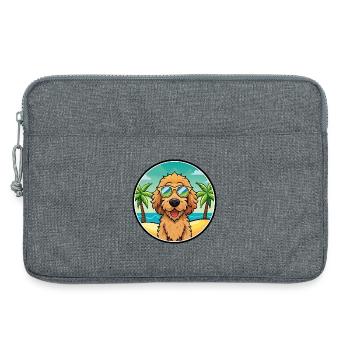 Labradoodle Hunderasse Cartoon Sonnenbrille Strand - Laptoptasche 13" - Grau meliert - Vorne