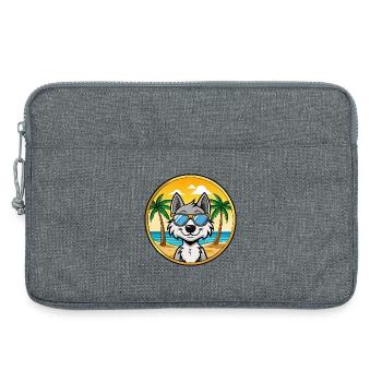Kunming Wolfdog Rasse Cartoon Sonnenbrille Strand - Laptoptasche 13" - Grau meliert - Vorne
