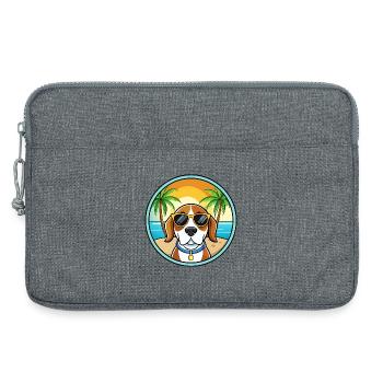 Kerry Beagle Hunderasse Cartoon Sonnenbrille Strand - Laptoptasche 13" - Grau meliert - Vorne