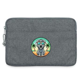 Irischer Wolfshund Hunderasse Cartoon Sonnenbrille Strand - Laptoptasche 13" - Grau meliert - Vorne