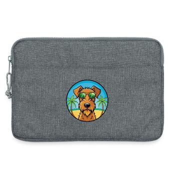 Irish Terrier Hunderasse Cartoon Sonnenbrille Strand - Laptoptasche 13" - Grau meliert - Vorne