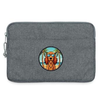 Irish Setter Hund Rasse Cartoon Sonnenbrille Strand - Laptoptasche 13" - Grau meliert - Vorne