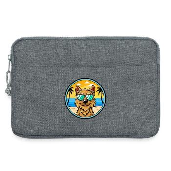 Griffon Nivernais Hunderasse Cartoon Sonnenbrille Strand - Laptoptasche 13" - Grau meliert - Vorne