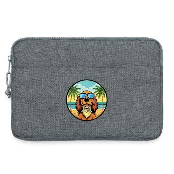 Gordon Setter Chien Race Dessin Animé Lunettes de Soleil Plage - Sacoche pour ordinateur portable 13 pouces - gris chiné - Devant