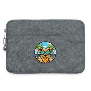 Hovawart Chien Race Dessin Animé Lunettes de Soleil Plage - Sacoche pour ordinateur portable 13 pouces - gris chiné - Devant