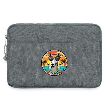 Galgo Español Hunderasse Cartoon Sonnenbrille Strand - Laptoptasche 13" - Grau meliert - Vorne