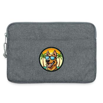 Deutscher Windhund Rasse Cartoon Sonnenbrille Strand - Laptoptasche 13" - Grau meliert - Vorne