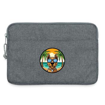 Finnischer Jagdhund Rasse Cartoon Sonnenbrille Strand - Laptoptasche 13" - Grau meliert - Vorne