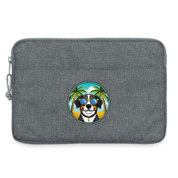 Entlebucher Sennenhund Rasse Cartoon Sonnenbrille - Laptoptasche 13" - Grau meliert - Vorne