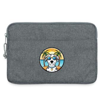 Dalmatiner Hund Rasse Cartoon Sonnenbrille Strand - Laptoptasche 13" - Grau meliert - Vorne
