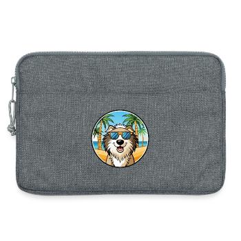Kroatische Schäferhundrasse Cartoon Sonnenbrille Strand - Laptoptasche 13" - Grau meliert - Vorne