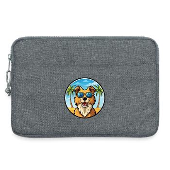 Kroatischer Schäferhund Rasse Cartoon Sonnenbrille Strand - Laptoptasche 13" - Grau meliert - Vorne