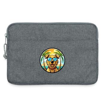 Chesapeake Bay Retriever Hunderasse Cartoon Beach - Laptoptasche 13" - Grau meliert - Vorne