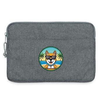 Cao Da Serra De Aires Lunettes de soleil de dessin animé de race de chien - Sacoche pour ordinateur portable 13 pouces - gris chiné - Devant