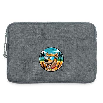Bruno Jura Hound Dog Breed Cartoon Sunglass Beach - Laptop bag 13" - heather grey - Front