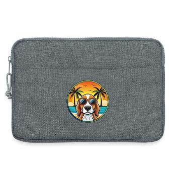 Bracco Italiano Chien Race Dessin Animé Lunettes De Soleil Plage - Sacoche pour ordinateur portable 13 pouces - gris chiné - Devant