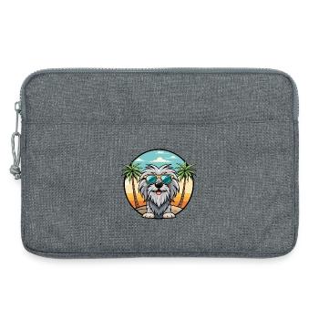 Bergamasco Schäferhund Rasse Cartoon Sonnenbrille Strand - Laptoptasche 13" - Grau meliert - Vorne