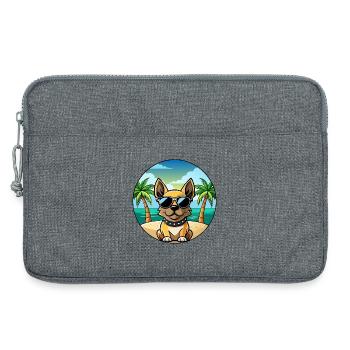 Braque Français Hunderasse Cartoon Sonnenbrille Strand - Laptoptasche 13" - Grau meliert - Vorne